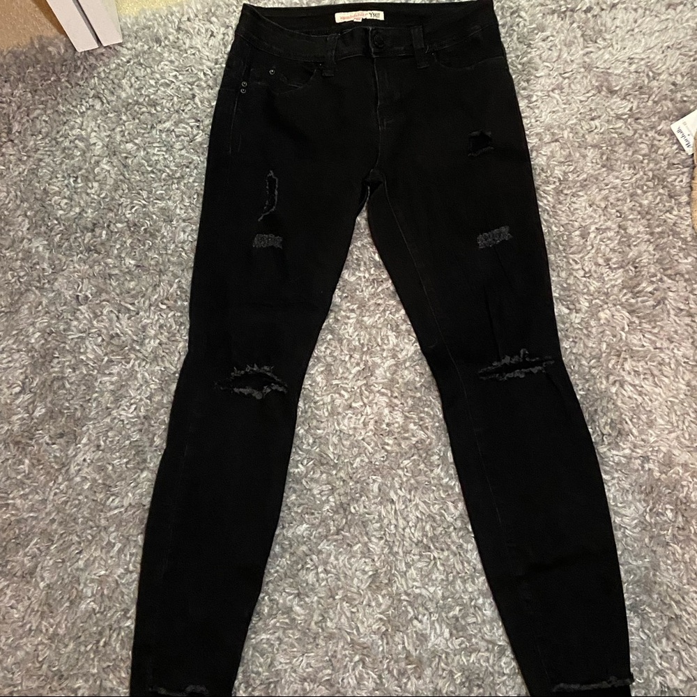 Ymi black ripped jeans, never worn.